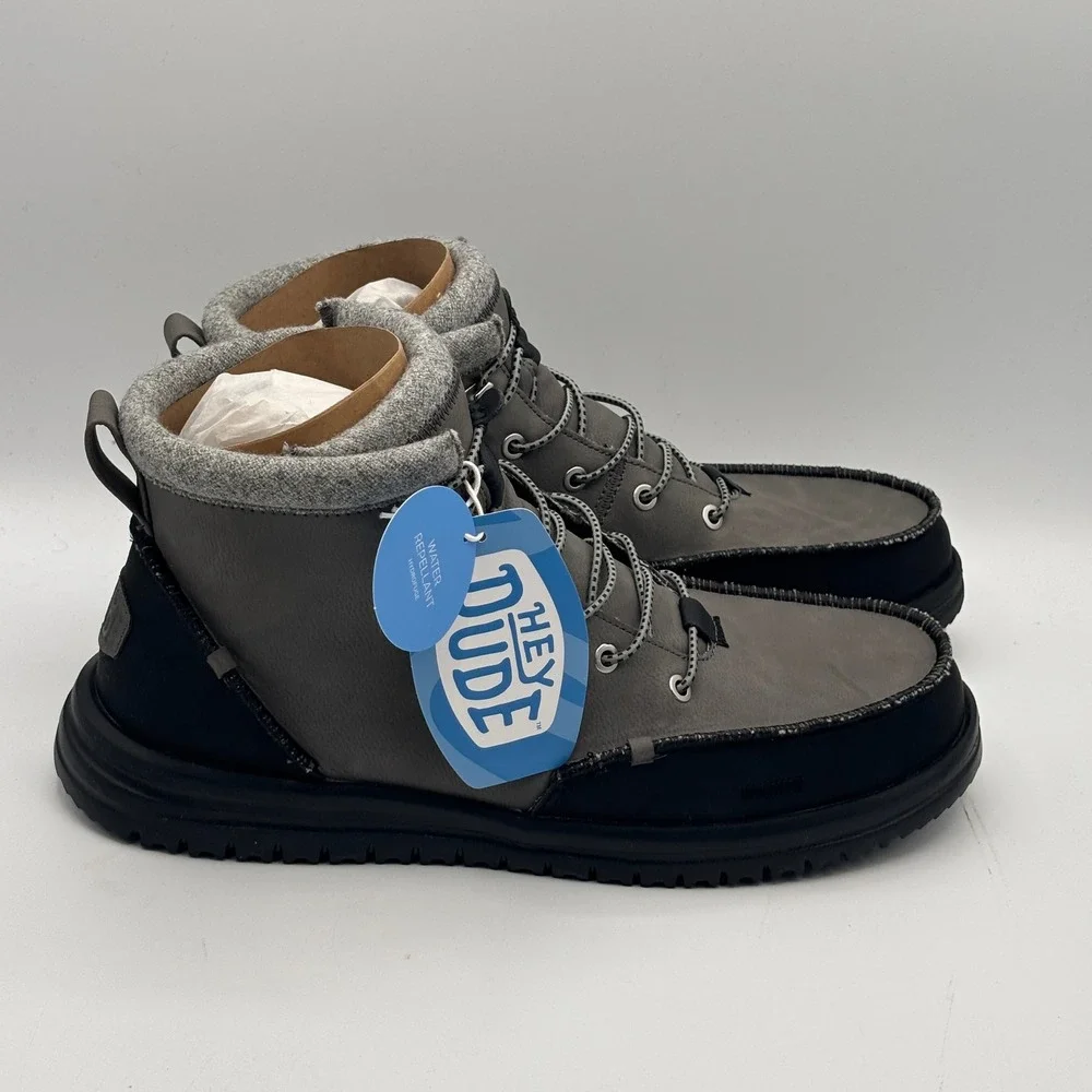 Hey Dude Bradley Classic Tumbled Shoes Mens Size 13 Granite Grey 44327-1VT